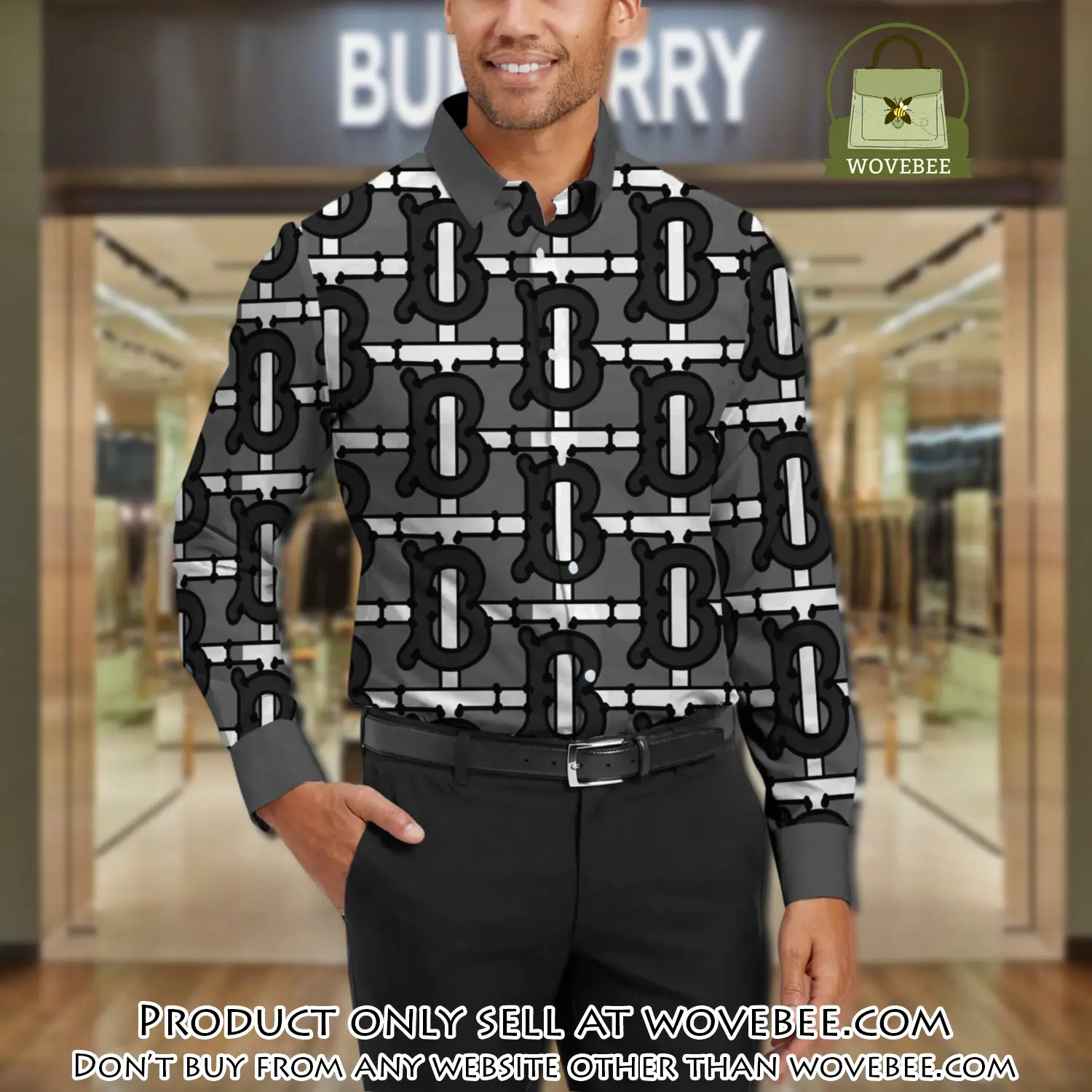 Burberry long sleeves button down shirt for elegant men lsb1005 wvb1045236